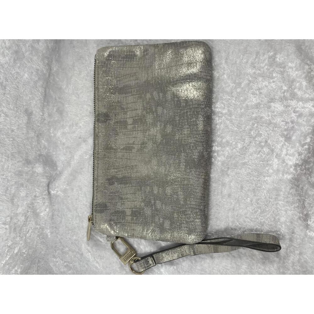 Aimee Kerstenberg Metallic Silver Wristlet